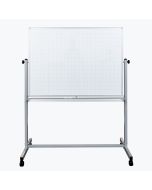 Luxor 48”W x 36”H Mobile Magnetic Double-Sided Ghost Grid Whiteboard - MB4836LB 