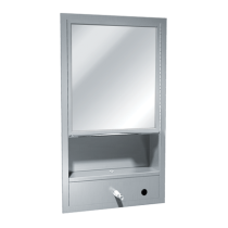 0430 All Purpose Cabinet - Shelves, Mirror, Towel and Soap Dispenser - Recessed