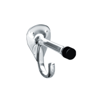  0714 COAT HOOK AND BUMPER – CHROME PLATED BRASS – SURFACE MOUNTED