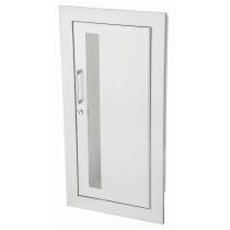 1025W10-PRH Academy Aluminium Flat Trim, Vertical Duo with SAF-T-LOK with Flush Pull Handle