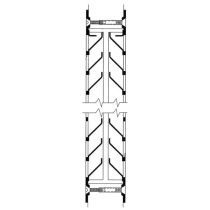 1500A Inverted Split Y Blade Louver with Security Grille-10"W x 10"H-SC Beige