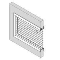 1900A Fire-Rated, Adjustable Z-Blade Louver-10"W x 10"H-Flat Black