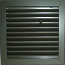 1900A Fire-Rated, Adjustable Z-Blade Louver-10"W x 10"H-Flat Black