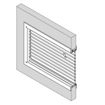 1900A Fire-Rated, Adjustable Z-Blade Louver-10"W x 10"H-Sand