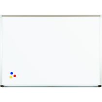 202AB Best-Rite Porcelain Steel Whiteboard with Deluxe Aluminum Trim - 2'H x 3'W