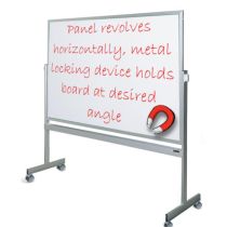 3'6"H x 5'W Claridge Products Premiere Aluminum Frame Reversible - Mobile LCS Whiteboard Both Sides -LCS153