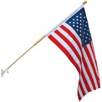 3' x 5' Endura-Nylon U.S Outdoor Flag Set - Ultimate