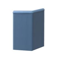 7 Foot Vinyl Corner Guard with 3" Wing, 135 Degree Angled Wall