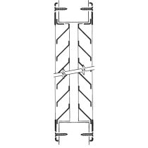 700A Two Piece Louver With Inverted Split Y Blades-10"W x 10"H-Brass