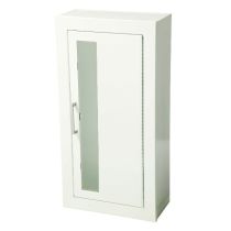 Academy Aluminum Surface Mount Cabinet, 17 Vertical Duo with Clear Tempered Glass -1023-V17
