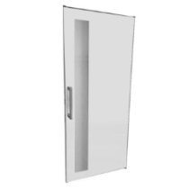 Academy Aluminum Trimless Cabinet, 17 Vertical Duo with Clear Tempered Glass -1024-V17