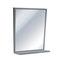 American Specialties 0537 Series Fixed Tilt Mirror With Shelf, Variable Sizes-16" x 30"