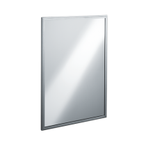American Specialties 20650-B Series Roval Inter-Lok Stainless Steel Framed Mirror - Tempered Glass, Variable Sizes