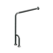 American Specialties 3800 Series Wall to Floor Grab Bar With Outrigger-3833-P - 30" x 33" Left Handed