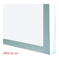 ASI Porcelain Steel Whiteboards 9800 Series 3/4" Trim - Flat Tray - No Maprail