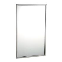 B-1658 Series - Tempered Glass Channel Frame Mirror- 18"W x 30"H