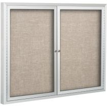 Best Rite Deluxe Bulletin Board Cabinet - 4' x 6' - 2 Hinged Doors  