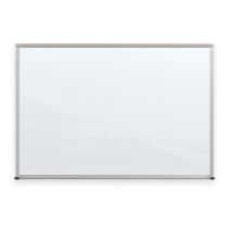 Best-Rite Framed Magnetic Glass Dry Erase Whiteboard-3'H x 4'W-Gloss Black