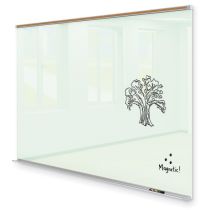 Best-Rite Liso Glass Wall-4'H x 16'W-Low Iron White