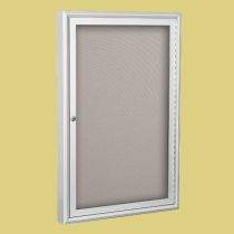 Best-Rite Outdoor Enclosed Bulletin Board Cabinet - 24"H x 18"W - 1 Door - Silver Aluminum
