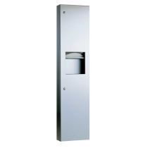 Bobrick 38032 Semi-Recessed Paper Towel Dispenser/Waste Receptacle