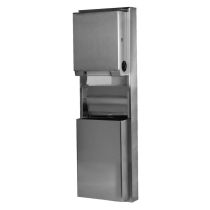 Bobrick 39619 Surfaced-Mounting Convertible Paper Towel Dispenser/Waste Receptacle