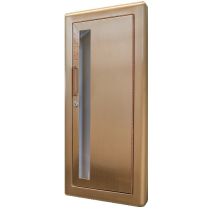 Cavalier - Bronze-G Full Glazing with SAF-T-LOK™ in 1-1/4” Frame-18 Laminated Safety Glass-3" Rolled