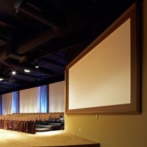 Cineperm Fixed Projection Screen - 16:10 Wide Format-35 1/4"H x 56 1/2"W-ClearSound Grey Weave XH600E