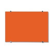 Galaxy Magnetic Glass Board with Stand-offs 4x6 RAL2008 Bright Red Orange
