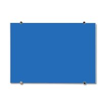 Galaxy Magnetic Glass Board with Stand-offs 4x6 RAL5012 Light Blue