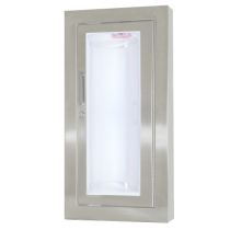 Clear Vu - Brass-26 Red Acrylic Bubble-G Full Glazing with SAF-T-LOK™ in 1-1/4” Frame-Flat Trim