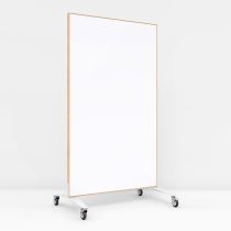 Egan Architrave Wood Framed Mobile Whiteboard - 36"W x 60"H-Black Oak