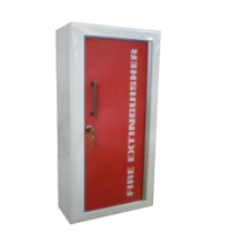 Fits Multiple Standard Extinguishers up to 20 Pounds-4.5" Rolled-Q 3 /16” Textured Obscure Acrylic with Lettering & Saf-T-Lok-41 Vert, Red Bkgd, White Lettering