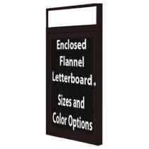 1-Door Bronze Aluminum Frame w/ Illuminated Headliner Enclosed Flannel Letterboard
