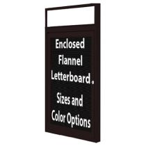 1-Door Bronze Aluminum Frame w/ Illuminated Headliner Enclosed Vinyl Letterboard