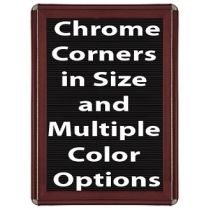 1-Door Ovation Letterboard - Cherry Wood Look Finish/Chrome Corners