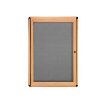 1-Door Ovation Tackboard - Maple Wood Look Finish/Black Corners