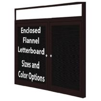 2-Door Bronze Aluminum Frame w/ Illuminated Headliner Enclosed Vinyl Letterboard