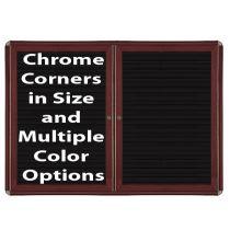2-Door Ovation Letterboard - Cherry Wood Look Finish/Chrome Corners