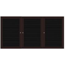 2-Door Bronze Aluminum Frame Enclosed Flannel Letterboard