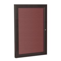 1-Door Bronze Aluminum Frame Enclosed Vinyl Letterboard - UPS