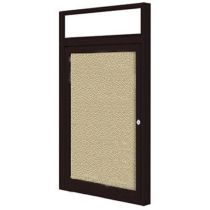 2-Door Bronze Alum Frame w/ Headliner Enclosed Vinyl Tackboard