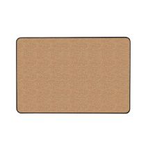 Gemini Natural Cork Tackboard, with a Hint of Color w/ Black Vinyl Frame - Red