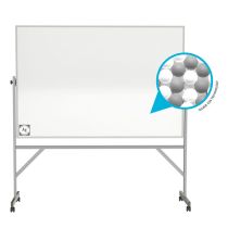 Ghent Hygienic Porcelain Mobile Whiteboard-3'H x 4'W