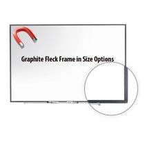 Image Trim Porcelain Magnetic Whiteboard - Graphite Fleck Frame