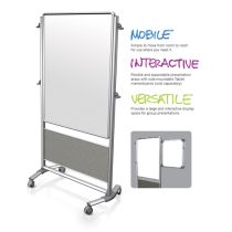 Nexus Easel - Double-Sided Mobile Porcelain Magnetic Whiteboard