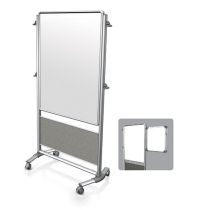 Nexus Easel - Double-Sided Mobile Porcelain Magnetic Whiteboard - 76⅛" x 40⅜"