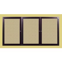 Ghent Outdoor Enclosed Vinyl Bulletin Board Stone - Color is approximate