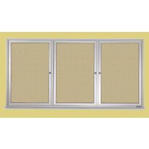 Ghent Outdoor Enclosed Vinyl Bulletin Board Navy - Color is approximate