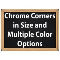 2-Door Ovation Letterboard - Cherry Wood Look Finish/Chrome Corners